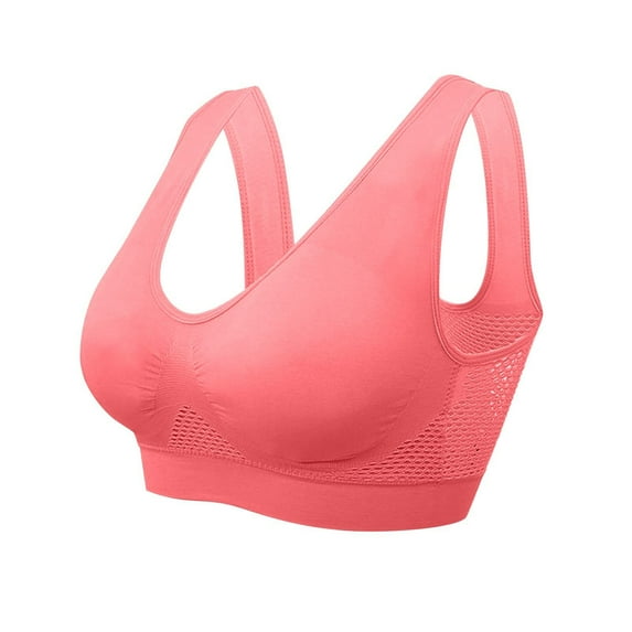 NECHOLOGY Wireless Push Up Bras For Women Women's Bralette Wireless Padded Bra Top Everyday Basic Deep V-Neck Red 5X-Large