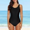 thumbnail image 1 of NECHOLOGY Womens Swimsuit Girls Swimsuits One Piece Swimwear Swimwear Suits Shirred Bikini plus Size Swim Dresses for Women One Piece Black Large, 1 of 5