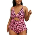 thumbnail image 1 of NECHOLOGY plus Size One Piece Swimwear for Women Size Leopard Swimmwear Women's Swimsuit Cheetah One Piece Swimwear Pink XX-Large, 1 of 5