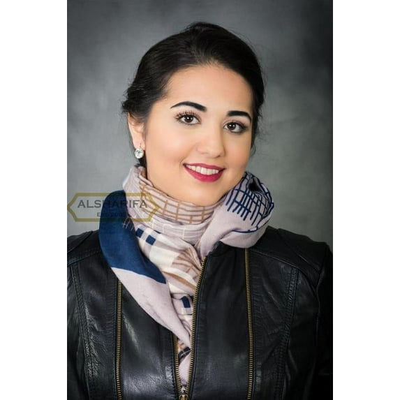 NECK SCARF WITH GLITTER, MUSLIM HIJAB 66" X 25" | HEAD WRAP SHAWL | 662832-MNOTE |Cobalt blue