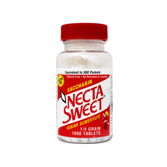 Necta Sweet Saccharin Sugar Substitute 1/4 Grain, 1000 Tablets