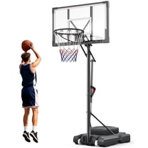 NEDYO Portable Adjustable Basketball Hoop 5.25-10ft with 44" Backboard for Kids, Teens, Adults, New