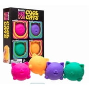 NEE DOH TEENIE COOL CATS 4-PACK STRESS BALL [4 KITTENS CUDDLES, JINXY, WHISKERS, FRISKY]
