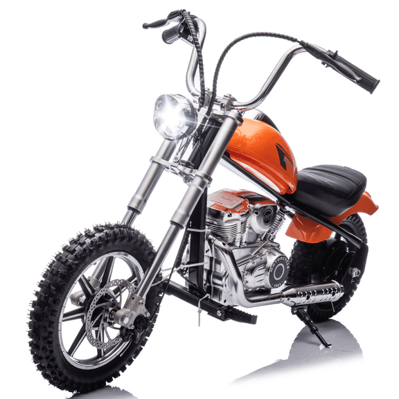 NEECHIPRO 36V Ride on Electric Dirt Bike for kids, 350W Electric Motorcycle with Headlights,14 MPH, Orange