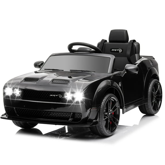 NEECHIPRO Licensed Dodge Challenger 12V Ride on Car, 3 MPH Electric Car with Remote Control (Black)