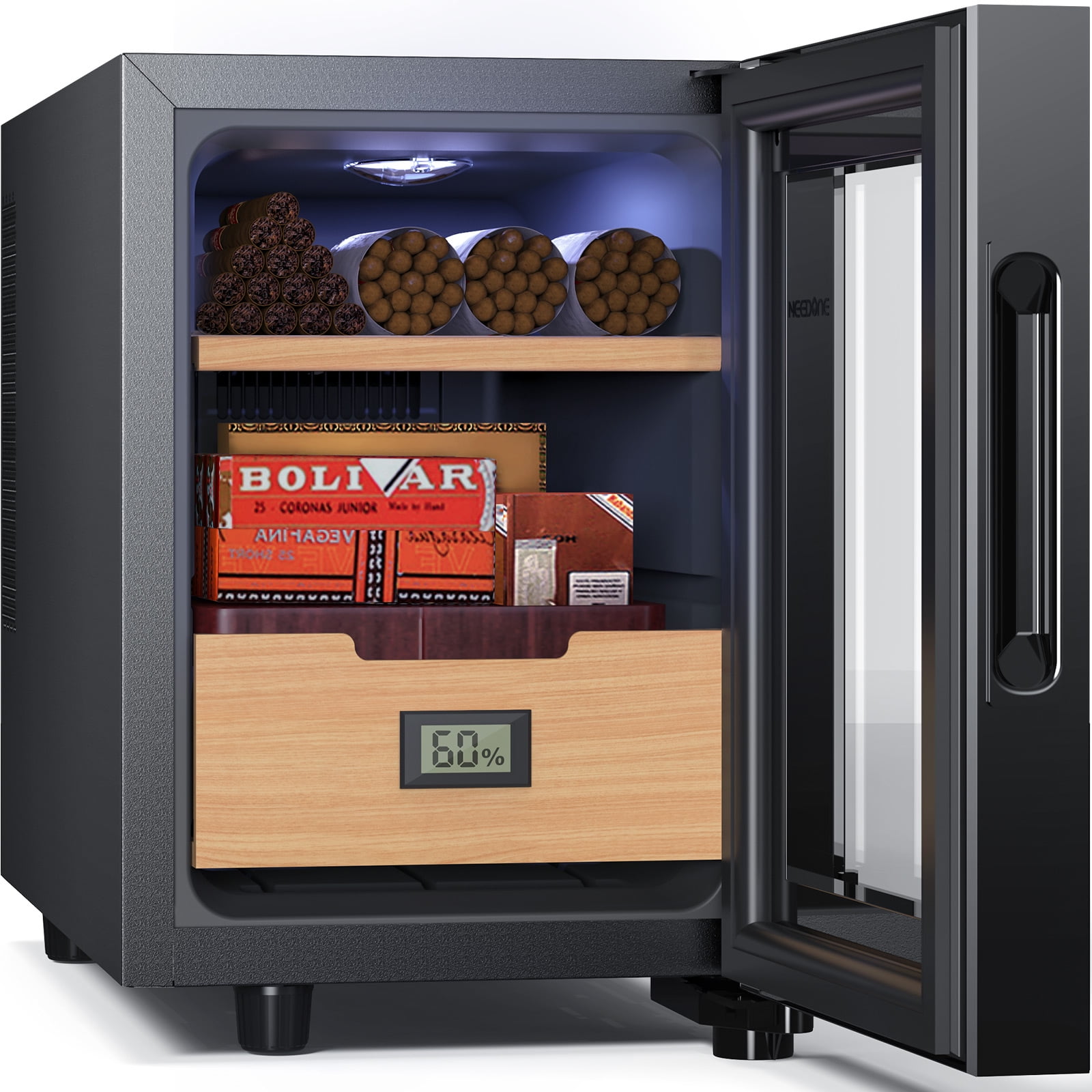 NEEDONE 16L Electric Cigar Humidors for 100 Counts, with Cooling and