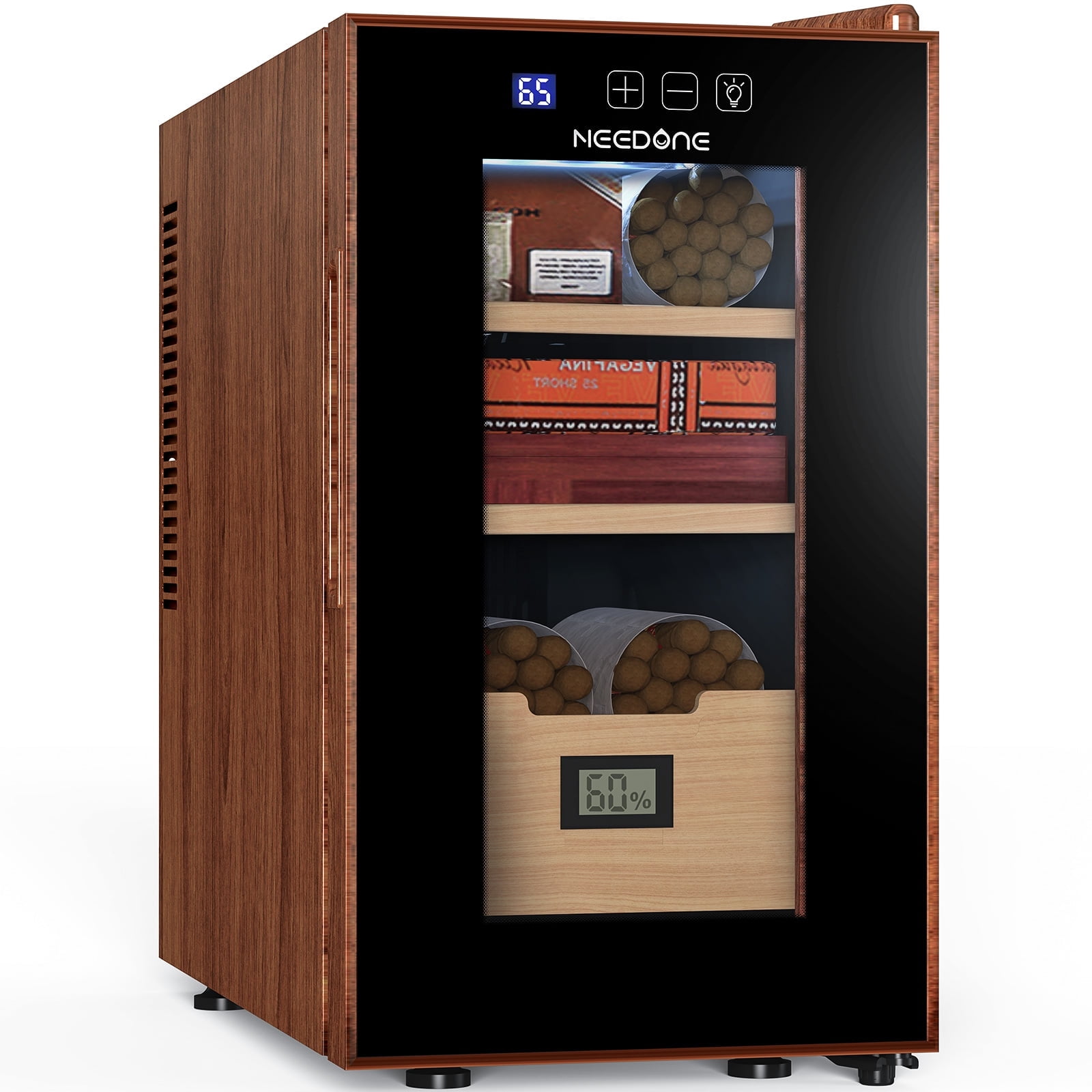 23L Spanish Cedar Wood Electric Cigar Humidor with Hygrometer