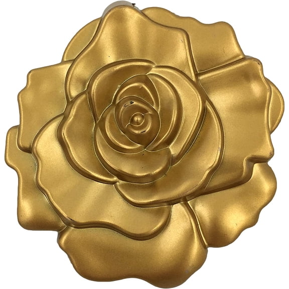 NEEDTEE 5969 Ornate Matte Gold Rose Design Compact Mirror, Cosmetic Mirror, Wedding Favor, Bridal Shower, Sweet 16 Pack of 120