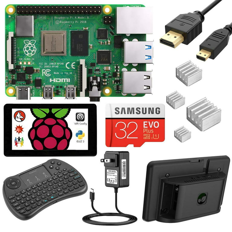 NEEGO Raspberry Pi 4 4GB Kit, w Touchscreen Keyboard + Case, 4GB RAM 