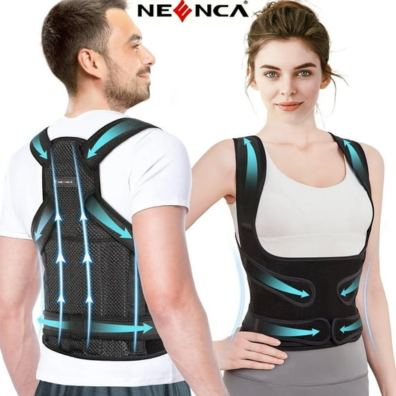 NEENCA Back Brace Posture Corrector for Women and Men, Back Straightener Posture Corrector, Scoliosis and Hunchback Correction, Back Pain, Spine Corrector, Support, Adjustable Posture Trainer,Medium