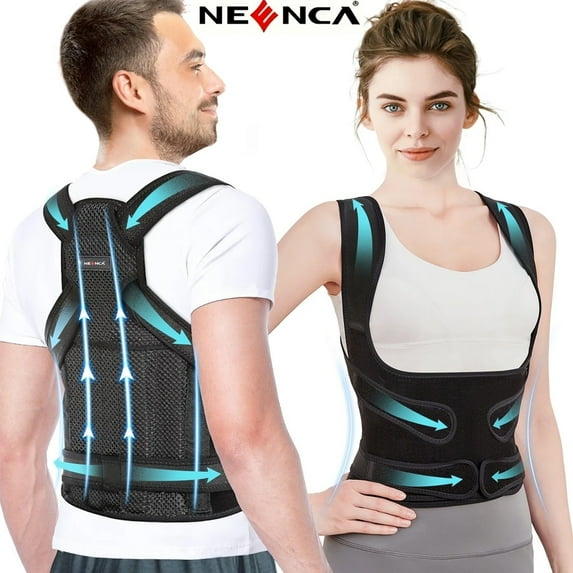NEENCA Back Brace Posture Corrector for Women and Men, Back Straightener Posture Corrector, Scoliosis and Hunchback Correction, Back Pain, Spine Corrector, Support, Adjustable Posture Trainer, Large