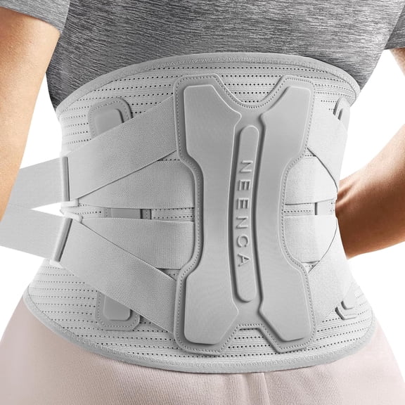 NEENCA Back Brace for Lower Back Pain Relief with Bionic Support System,Soft Breathable 3D Knit Fabric for Women&Men with Lumbar Pad-XL
