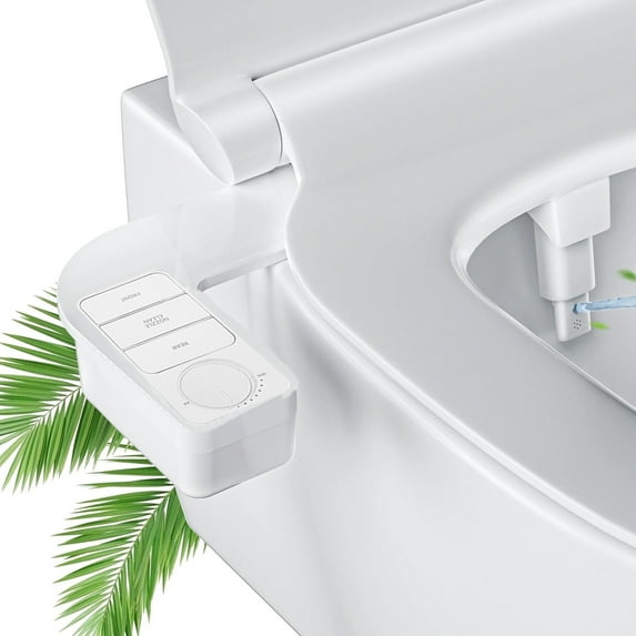 NEENCA Bidet Attachment for Toilet with 3 Modes, Adjustable ABS Portable Bidet with 2 Self Cleaning Nozzle for Feminine and Posterior Wash, One Size