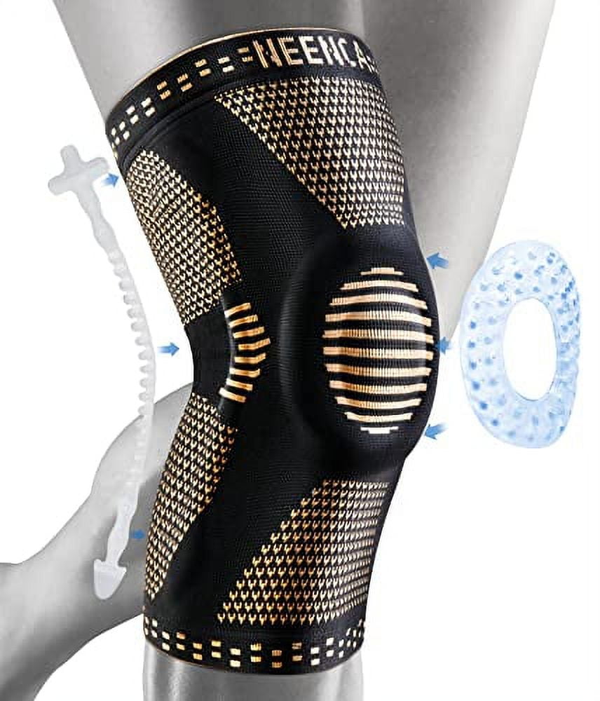 NEENCA Copper Knee Brace, Professional Knee Support with Patella Gel