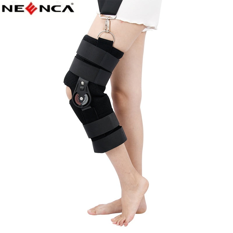 NEENCA Hinged Knee Brace, Adjustable Knee Immobilizer with Side ...