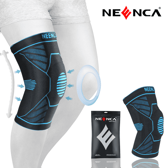 NEENCA Knee Brace with Gel Pad & Side Stabilizers for ACL, PCL, Meniscus Injury Recovery and Pain Relief