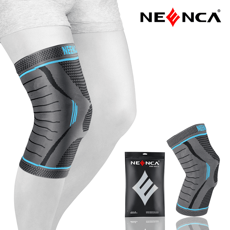 NEENCA Knee Compression Sleeve - Knee Brace for Knee Pain for Women Men –  with Side Stabilizers & Patella Gel Pads 