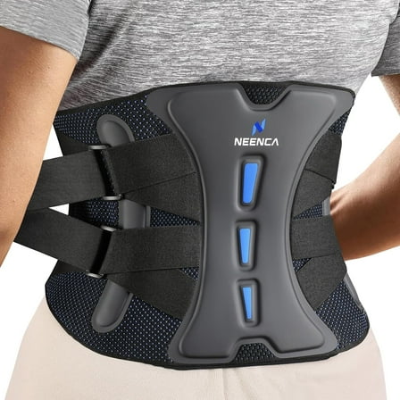 NEENCA Lower Back Brace for Lower Back Pain Relief, Medical Grade Lumbar Support Belt for Women Men, Herniated Disc,Lumbar Strain,(Black, Small)