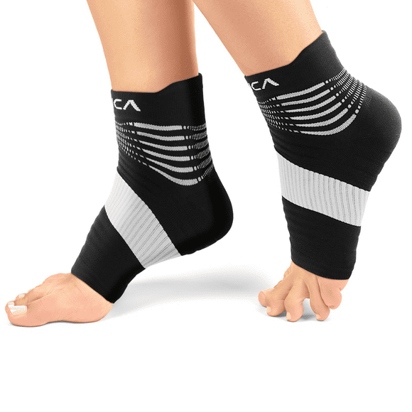 NEENCA Plantar Fasciitis Sock for Men and Women, Compression Foot Sleeves with Arch and Ankle Support (BlackWhite, XXL)