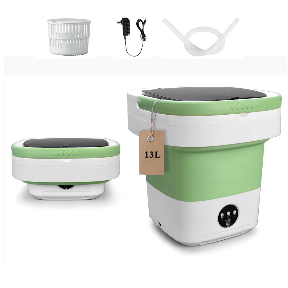 Portable Washing Machine 15L Upgraded W/Spin Basket Mini Washer For Baby Clothes