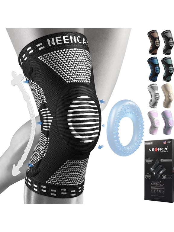 Professional Knee Brace for Pain Relief, Medical Knee Support with Patella Pad & Side Stabilizers, Compression Knee Sleeve for Meniscus Tear, ACL, Joint Pain, Runner, Workout-XL