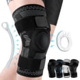thumbnail image 1 of NEENCA Knee Brace for Knee Pain Relief, Compression Knee Sleeves with Patella Gel Pad & Side Stabilizers,Support for Arthritis, Meniscus Tear, Men Women,Dark grey-M, 1 of 8