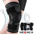 thumbnail image 1 of NEENCA Knee Brace for Knee Pain Relief, Compression Knee Sleeves with Patella Gel Pad & Side Stabilizers,Support for Arthritis, Meniscus Tear, Men Women,Dark grey-XXXL, 1 of 9
