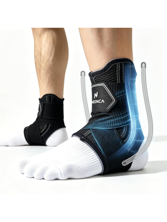 Stabilizing Ankle Brace,Flexible Spring Support Ankle Wrap for Injury Recovery, Adjustable & Breathable Ankle Support for Men Women-S