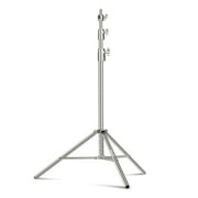 NEEWER 7.2ft/2.2m Heavy Duty Stainless Steel Light Stand - Spring Cushioned Photography Tripod Stand with 1/4” to 3/8” Screw Adapter, Compatible with Strobe Lights, LED Video Lights, Ring Lights