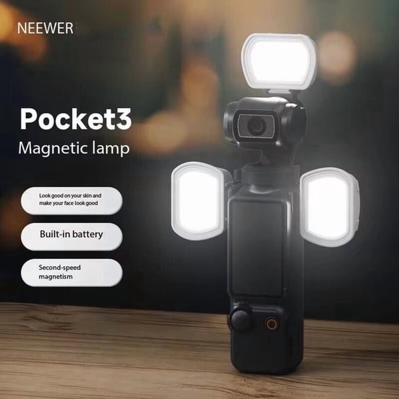 NEEWER M21 Magnetic Fill Light Mini Video Light for DJI Pocket 3 Action Camera