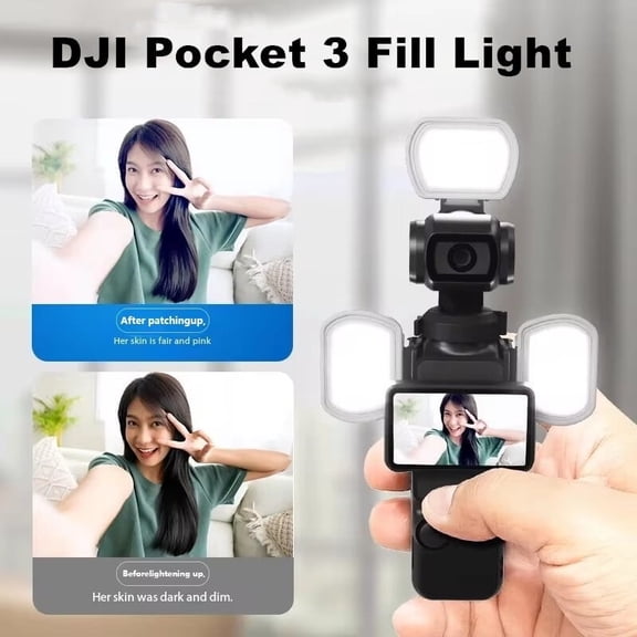 NEEWER M21 Magnetic Lamp LED Fill Light Video Light 2800K-6500K for Pocket 3