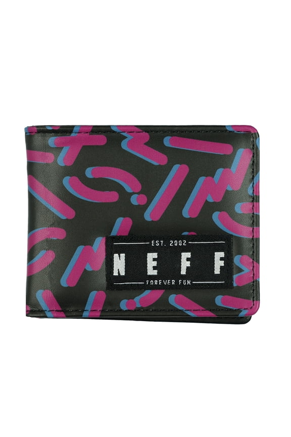 NEFF Bi-Fold Wallet Block Letter Allover Design Tin Box Gift Set