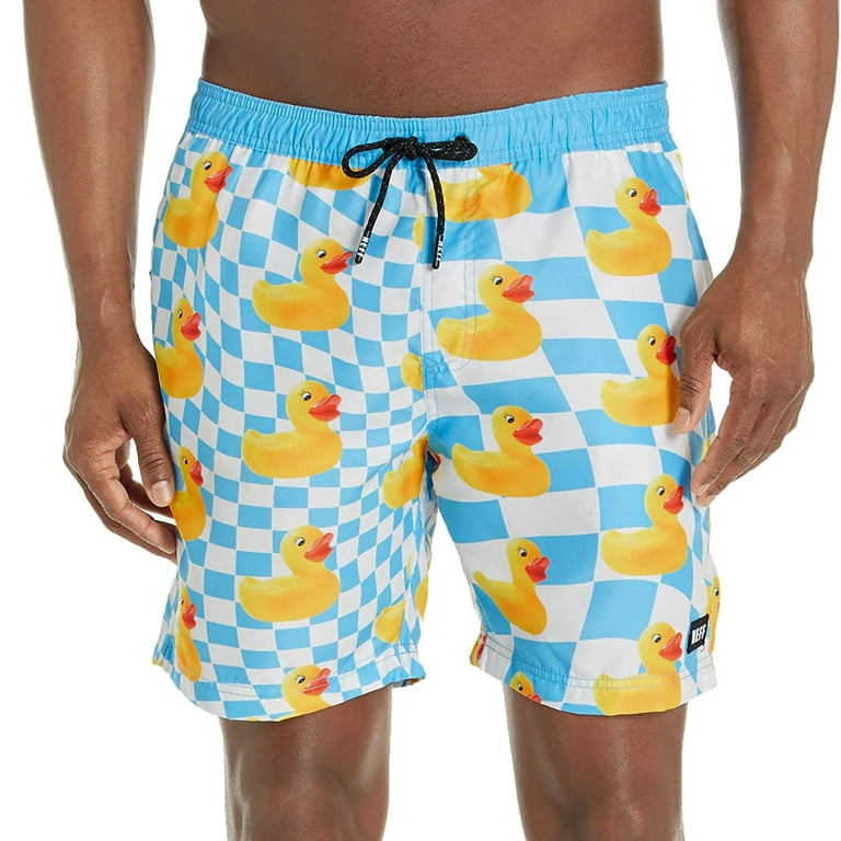 NEFF Men's Checkered Ducky Daily Hot Tub Board Shorts for NEFF Men's Checkered Ducky Daily Hot Tub Board Shorts for