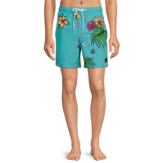NEFF Men's Creative Palm Graphic Swim Shorts, S-XL