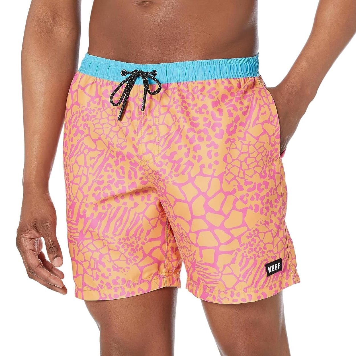 NEFF Men's Checkered Ducky Daily Hot Tub Board Shorts for NEFF Men's Checkered Ducky Daily Hot Tub Board Shorts for