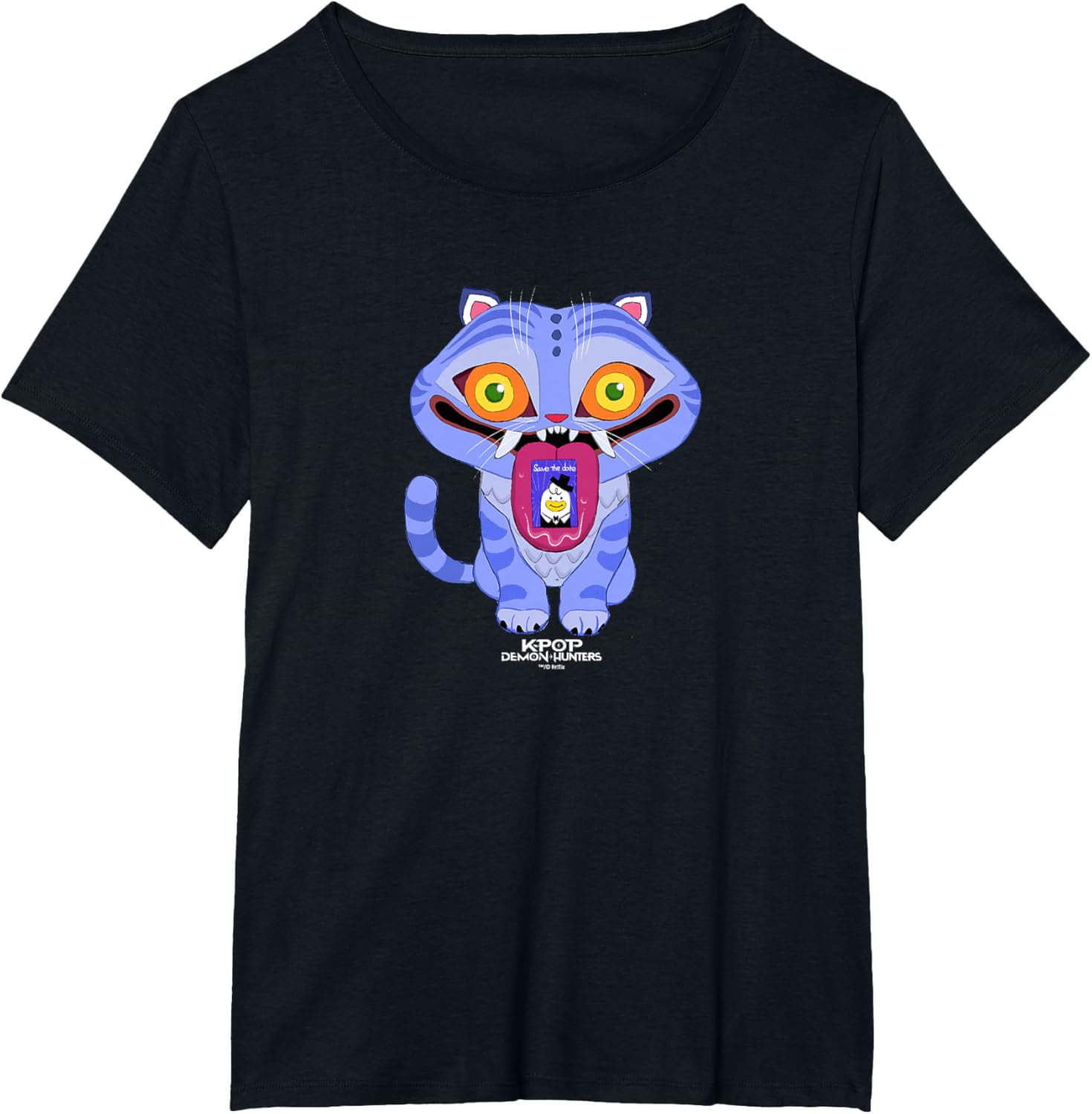 Sweatshirt KPop Demon Hunters - Tigre Derpy Mignon, Coupe Classique, 100% Coton, Licence Officielle