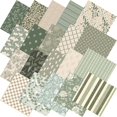 NEG Quilting Fabric Squares 100 Pcs 10x10 Inch Floral Gingham Fat ...