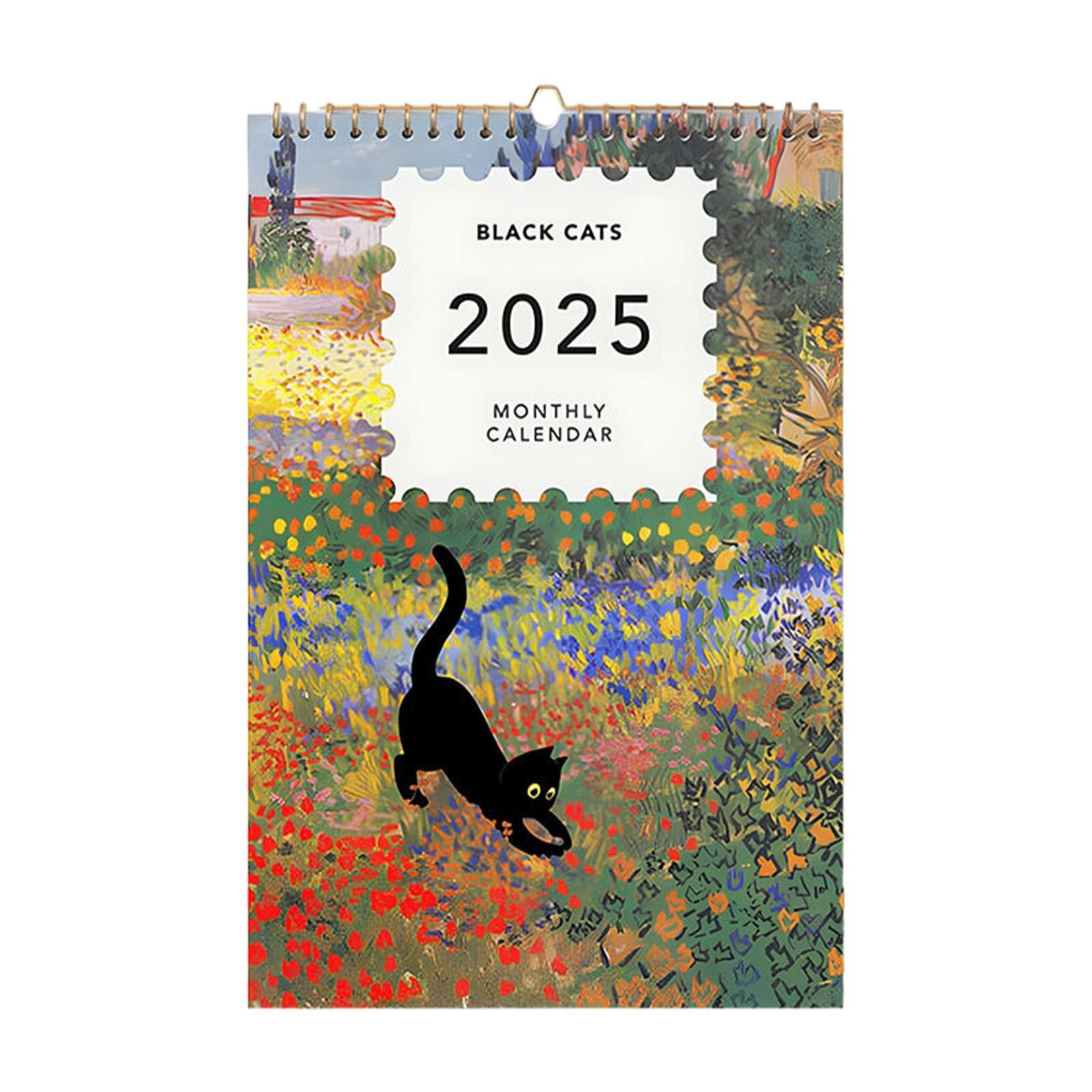 NEGJ Cat Wall Calendar 2025 Vertical Wall Calendar 2025 18 Months