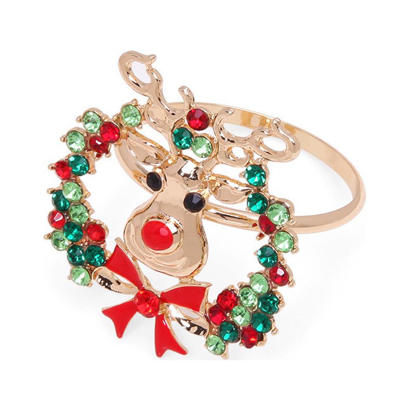 NEGJ Christmas Decoration Christmas Napkin Rings Holders Christmas