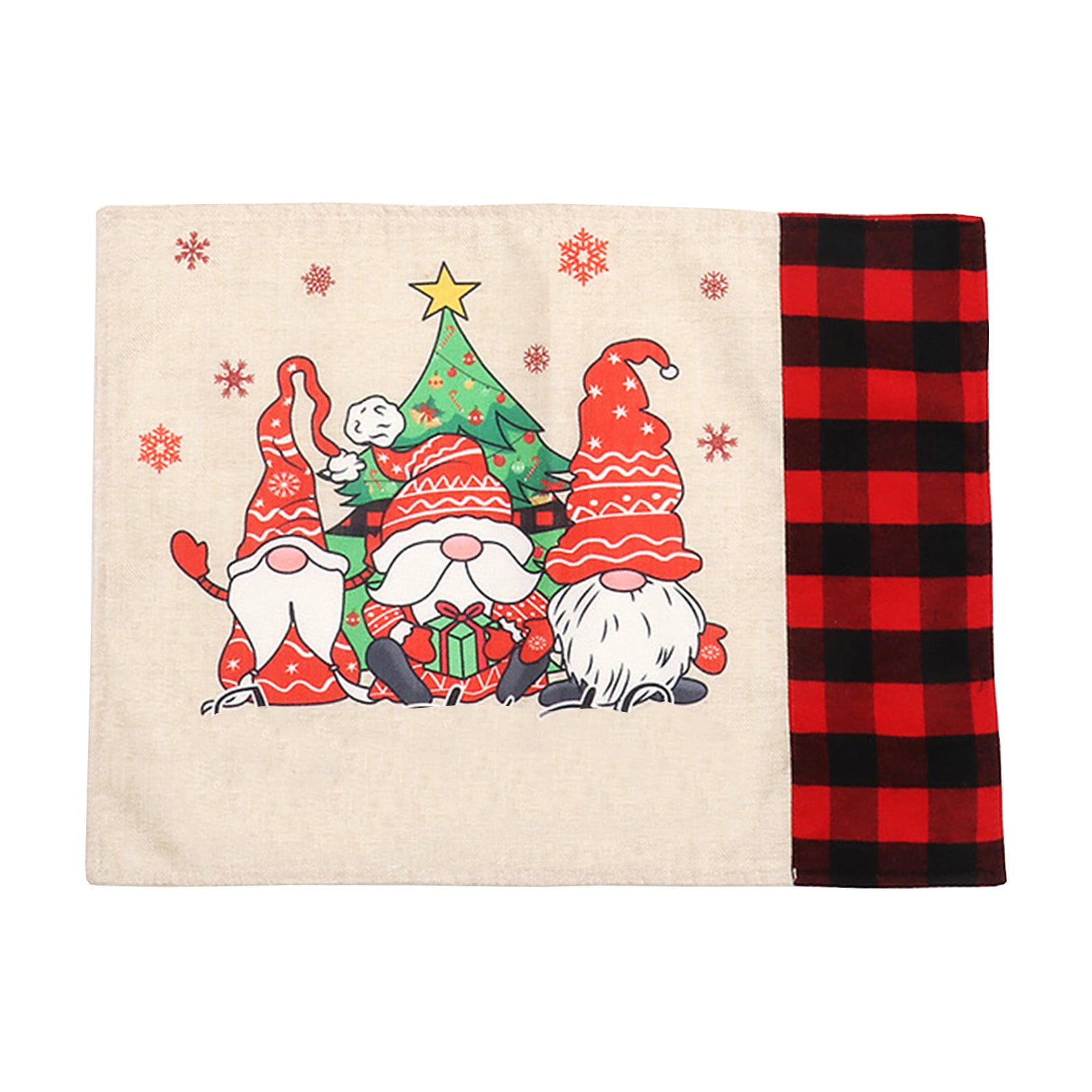NEGJ Christmas Insulation Mat Christmas Table Placemats Christmas Rustic Vintage Washable Table
