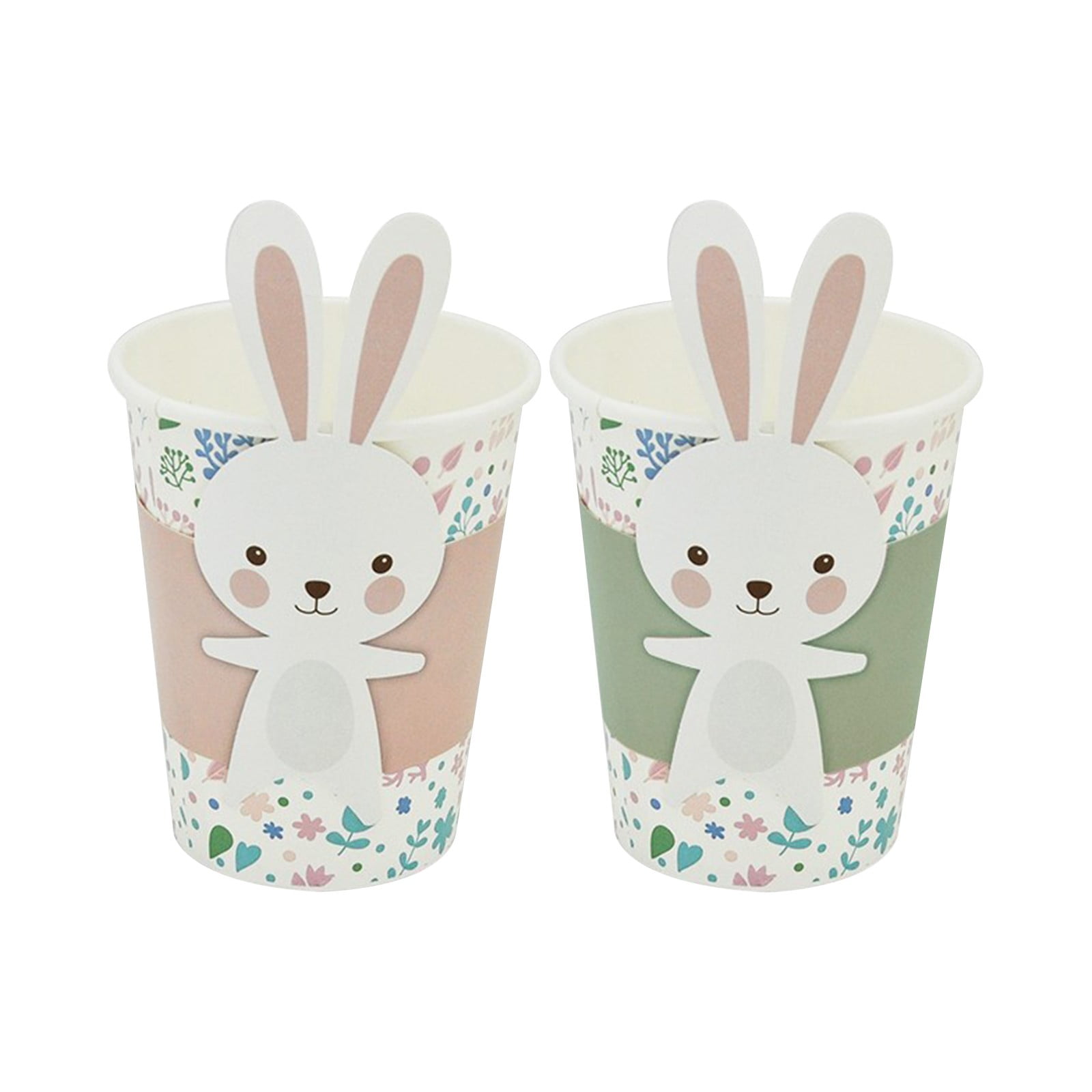 NEGJ Guest Bunny Easter Tableware Set Disposable Paper Plates Napkins