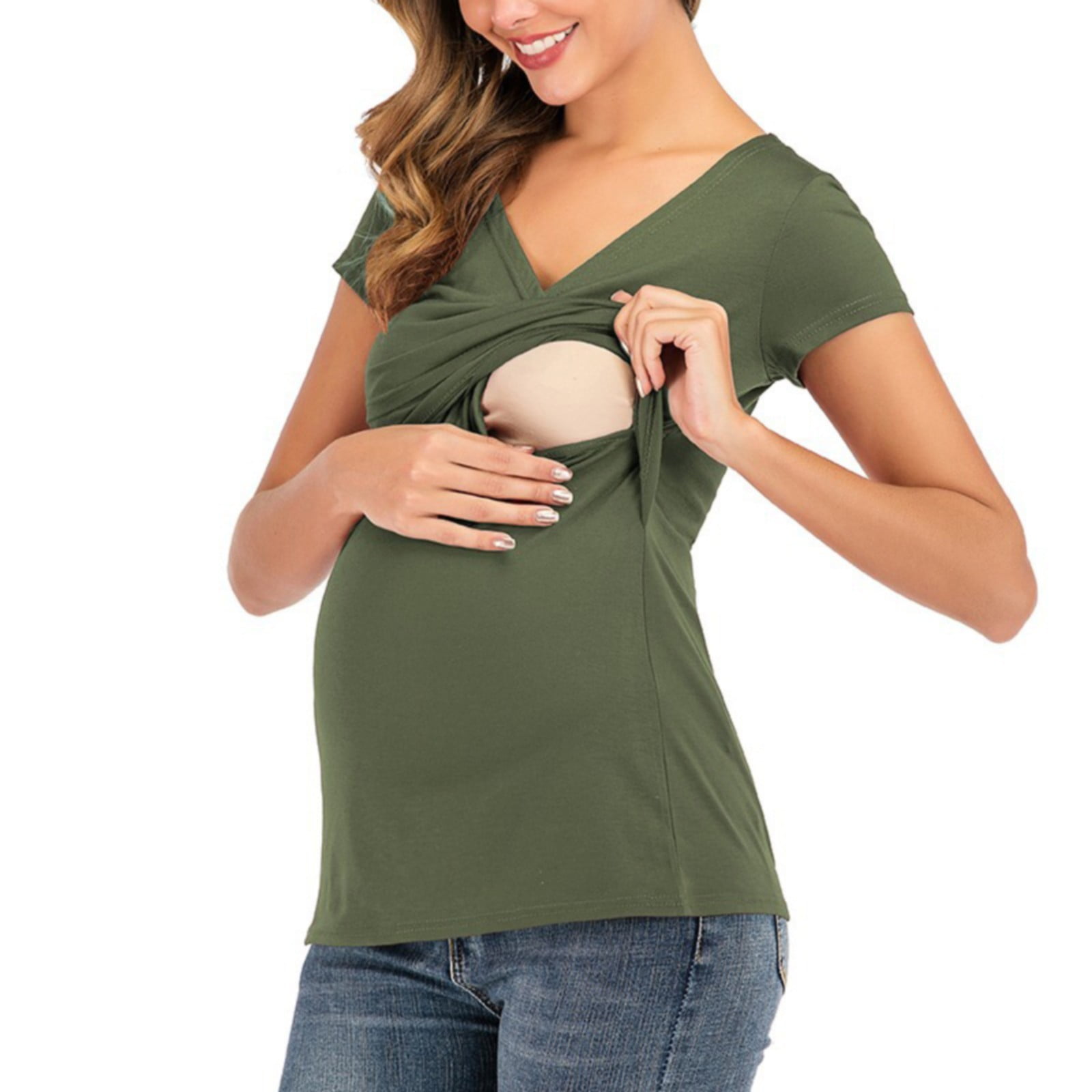 NEGJ Women's Maternity Nursing Top For Pregnancy And Postpartum Easy
