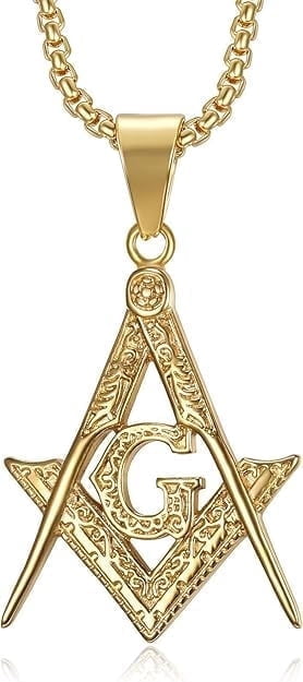 Men's Beaded Freemason Necklace main image 1