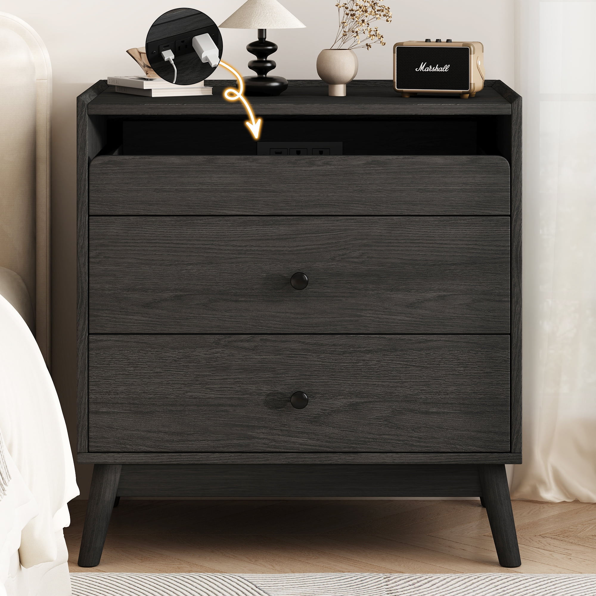 Customer reviews for NEGYLIM 3-Drawer Nightstand with Hidden