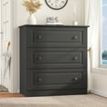 thumbnail image 1 of OJMX Black Dressers for Bedroom, Living Room, 3 Drawer Dresser with Large Storage Space, Smooth Drawers Easy to Assemble, 1 of 12