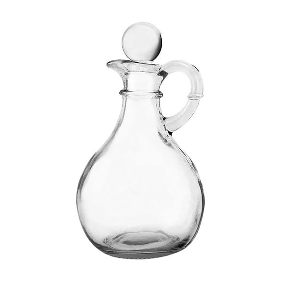 NEGZHI 11.8oz Glass Oil & Vinegar Dispenser Set: Elegant Dual-Purpose Cruet Bottles for Kitchen - Precision-Pour Condiment Containers for Salad Dressings, Syrups & Cooking Oils