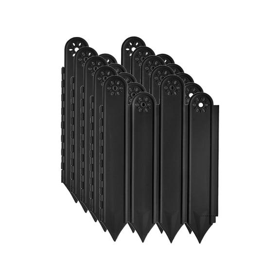 NEGZHI 5-Pack Plastic Landscape Fencing (3.93"x7.87"): Short Picket Border Panels for Flowerbeds & Pathways - Decorative Yard Edging with Insert Stakes