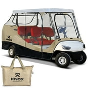 NEH 4 Person Golf Cart Enclosure 79 Long Roof, 600D Portable Transparent Driving Golf Cart Cover Storage, Golf Cart Accessories, Compatible with EZGO TXT/RXV, Yamaha, Club Car DS Precedent
