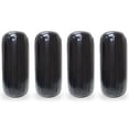 thumbnail image 1 of NEH Center Hole Ribbed Boat Pontoon Fender 8" x 20" 4pcs Inflatable Vinyl Mooring Bumpers Guard Dock Docking - Black, 1 of 3