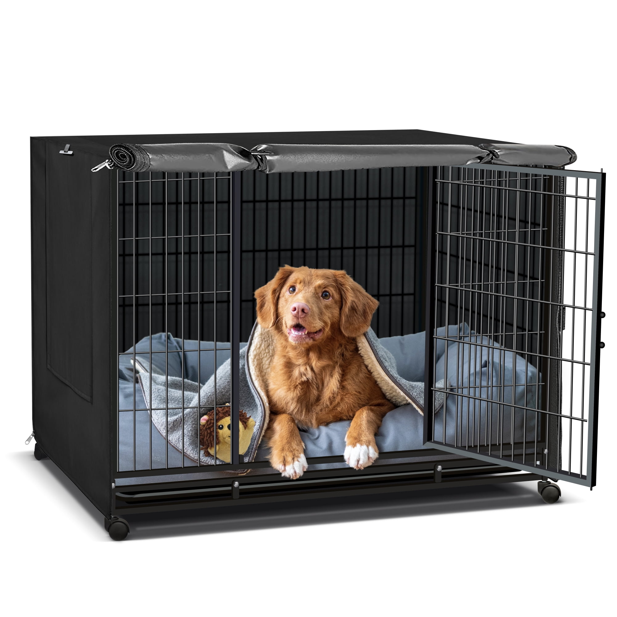 Image showcasing NEH Waterproof Dog Crate Cover for Indoor/Outdoor, Fits 36